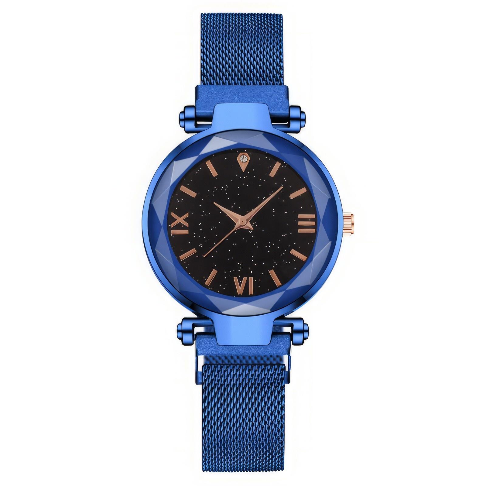 

Women Fashion Leather Watch One Size синій