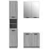 3 Piece Bathroom Furniture Set Grey Sonoma Particleboard