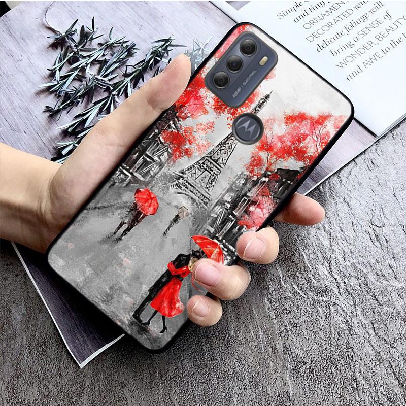 Eiffelturm-Telefon-Kasten für Motorola Moto E32 E20 E40 G22 G52 G20 G30 G100 G60 G50 G10 GPure GStylos G9 One Action Macro