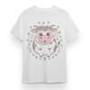 Women's Oversized T-shirt With Cute Cow Graphic Unisex White 100% Cotton Tee