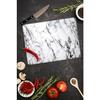 Decorative Glass Cutting Board White Marble 30 X 40 Cm | Glass Cutting Table