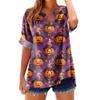 Women's Fashionable, Casual, Comfortable, Loose-Fitting Halloween Print Top