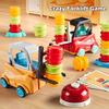 Material Engineeer Forklift Transport Game Brain-Boosting Construction Toy With Truck, Stacking   Matching Skills