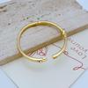 New Fashion Knot Heart Metal Bangle: Chic, Minimalist, Cold Style Design