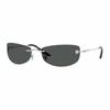 Versace Solid Color Design Metal Cat Eye Sunglasses Women's Silver 19993171 0VE2279100087-Silver 60