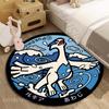 Japan Pokémon Eevee Greninja Print Round Carpet for Living Room Bedroom Table and Chair Sofa Home Decor Area Rug Luxury Gift