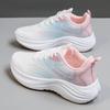 WomenGradient Pink Mesh Running Sneakers Soft Thick Cushion Sole Breathable Lightweight Non Slip Daily Walking Athletic Trainers