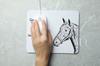 Danish Warmblood - mouse pad with print, personalized pad with a horse, unique gadget for an office worker from the Art-Dog brand