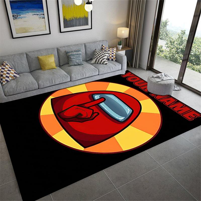 Custom Name Among us Carpet Rug for Living Room Bedroom Home Sofa Decoration,Kids play Non-slip Floor Mat