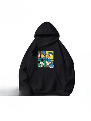 Co-Branded Disney Kapuzenpullover für Damen und Herren für Frühling, Herbst und Winter, Verdickte Pullover aus reiner Baumwolle Pri