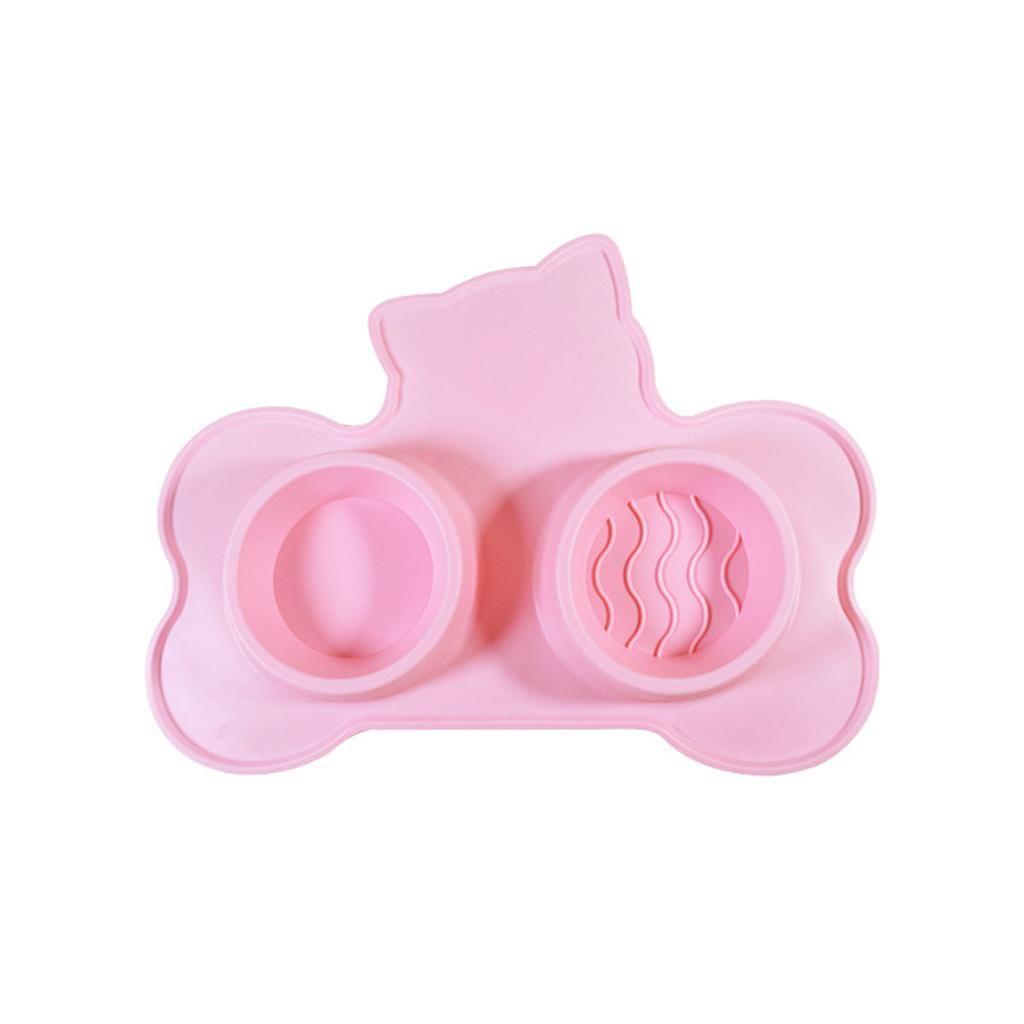 Hundenapf Doppelnapf mit Saugfuß Hundefütterung 2 in 1 Futterspender für Nass- und Trockenfutter Leckerli Leicht zu waschen