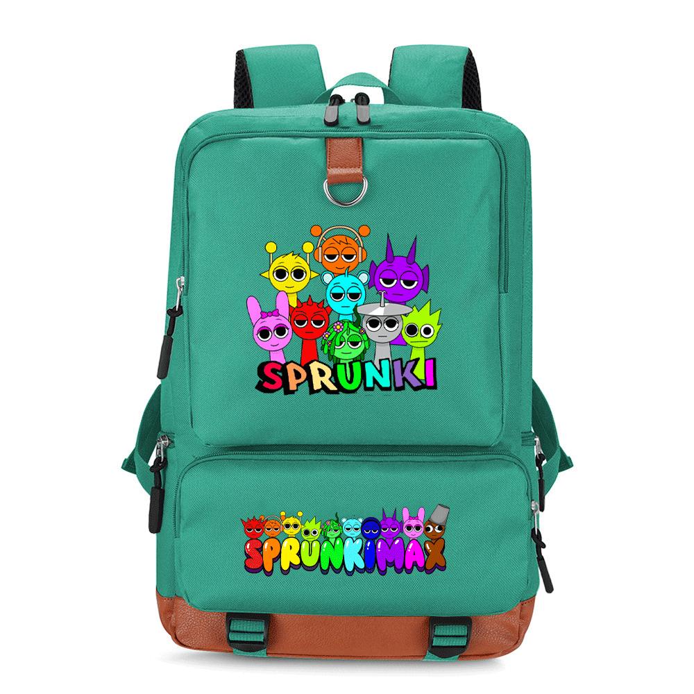 Srunki Backpack Multifunctional Large Capacity Business Backpack Lightweight Burden Reduction Primary and Secondary School Student Bag