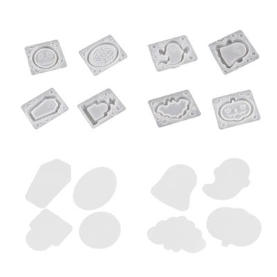 Creative Halloween Quicksand Mold Pendants Keychains Crystal Epoxy Resin Shaker Mould Soft Silicone Mold for DIY Crafts