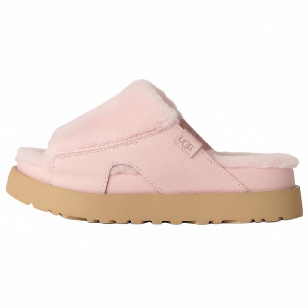 UGG Leisure Fashion Comfortable Thick Sole Open Toe Slippers Women slippers Light-Rose 1174551-RTT 39