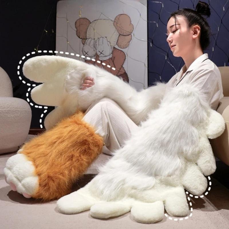 Fursuit Paw Gloves Boots Giant Wearable Wing Accessories Plush Toys Furry Cosplay Cat Bear Shoes Cute Fluffy Animal Manga Party