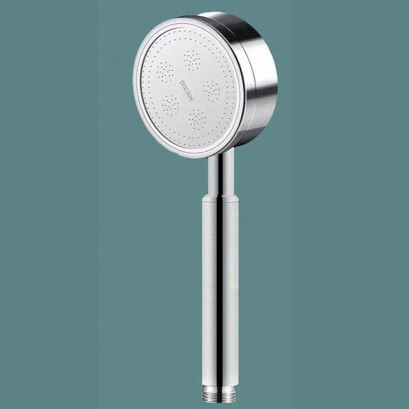 

1PC Handheld Shower Head Stainless Steel Bathroom High Pressure Water Saving Sprayer Nozzle Supercharged Rainfall Modes серебряный