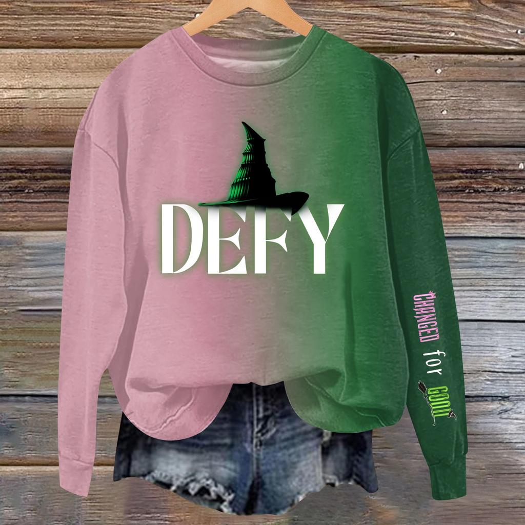 Women's Casual Loose  Round Neck Long Sleeve Hoodie