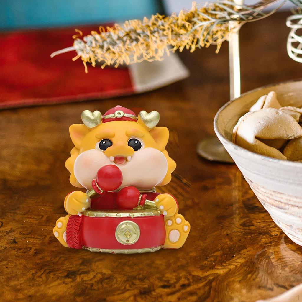 Auspicious Dragon Statue Decor Figurine Souvenir Gift Festive Versatile Tabletop Ornament for