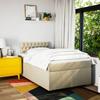 Maison Exclusive - Sommier à lattes de lit avec matelas Crème 120x200 cm Tissu