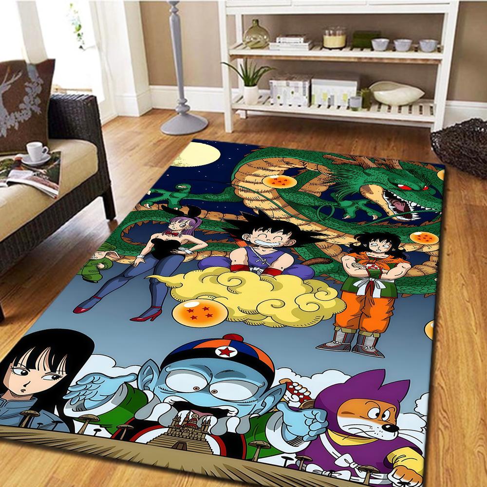 Dragon Ball Son Goku Carpet for Living Room Bedroom, Home Decor Cool Movie Mat Play Floor Rug -HE24