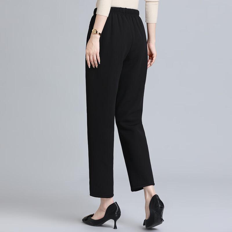Women's Winter Thickened High-Waist Straight-Leg Casual Pants