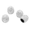 4 Pcs Bling Valve Stem Caps 15mm Stem Air Cover Tire Decoration Universal for Car MotorcycleSilver