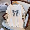 Women's Plus Size Mid-Length Round Neck Short-Sleeve T-Shirt (Sizes up to 350 lbs)