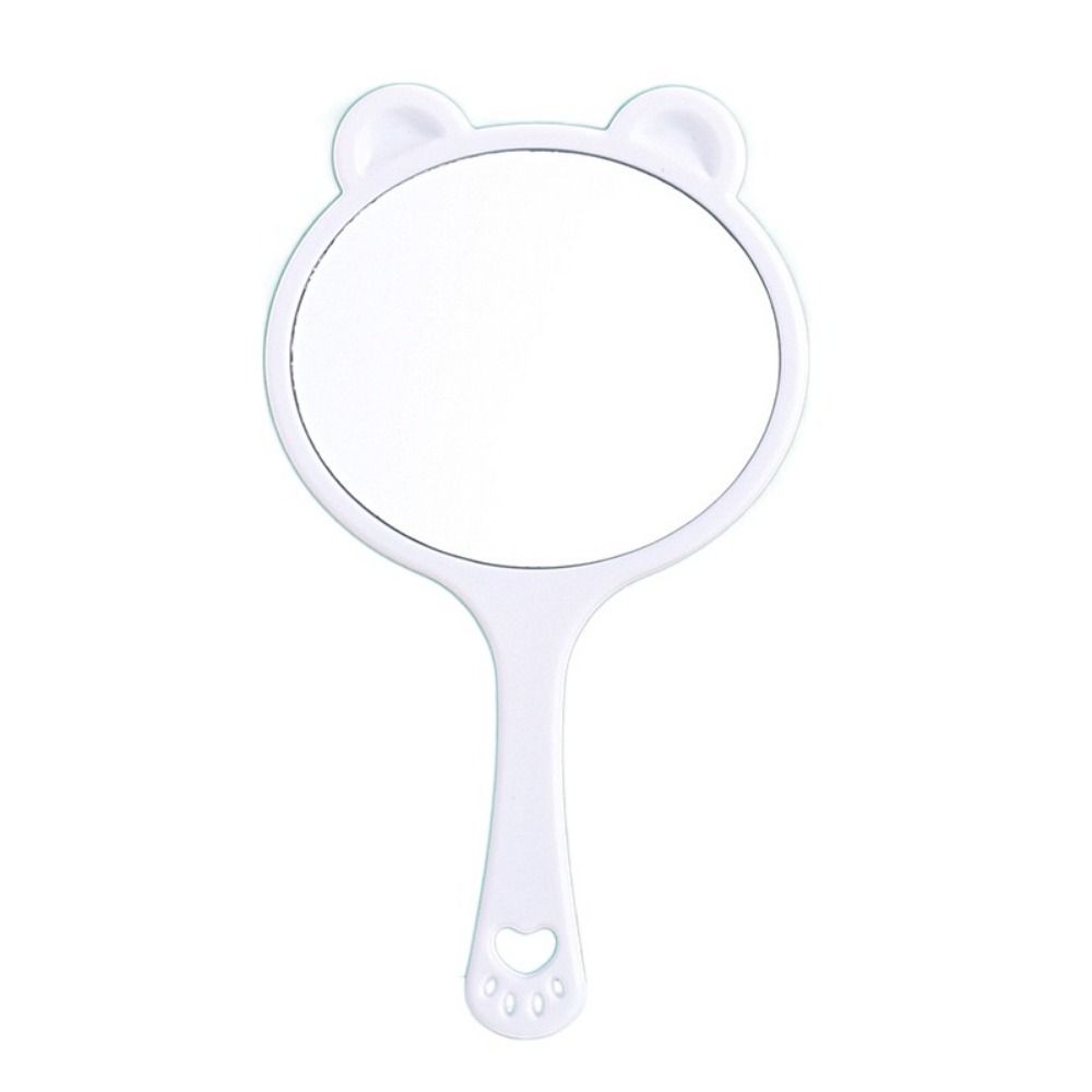 

Милое зеркало в виде медвежьей лапы Уникальное косметическое зеркало Простое ручное зеркало в виде медвежьей головы Инструмент для макияжа L белый
