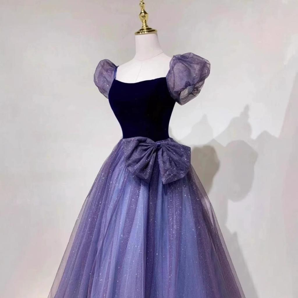 Französisches Abendkleid neu Nische lila flüchtiger Gastgeber Student Geburtstags-Bar-Mitzvah-Kleid kleiner Mann