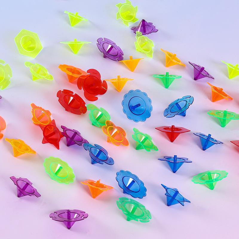Nostalgic Transparent Toy Gyroscope - Mini Spinning Gift for Kindergarten Children