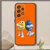M-MS Chocolate Phone Case For Samsung S 25,24,23,22,30,21,10,9,Ultra,Plus,Lite,FE,4,5 G Soft Black Case