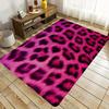 Pink Leopard Spots Simple Pattern Non-Slip Printed Area Rug Short Pile Decorative Floor Mat for Bedroom Kitchen Living Room