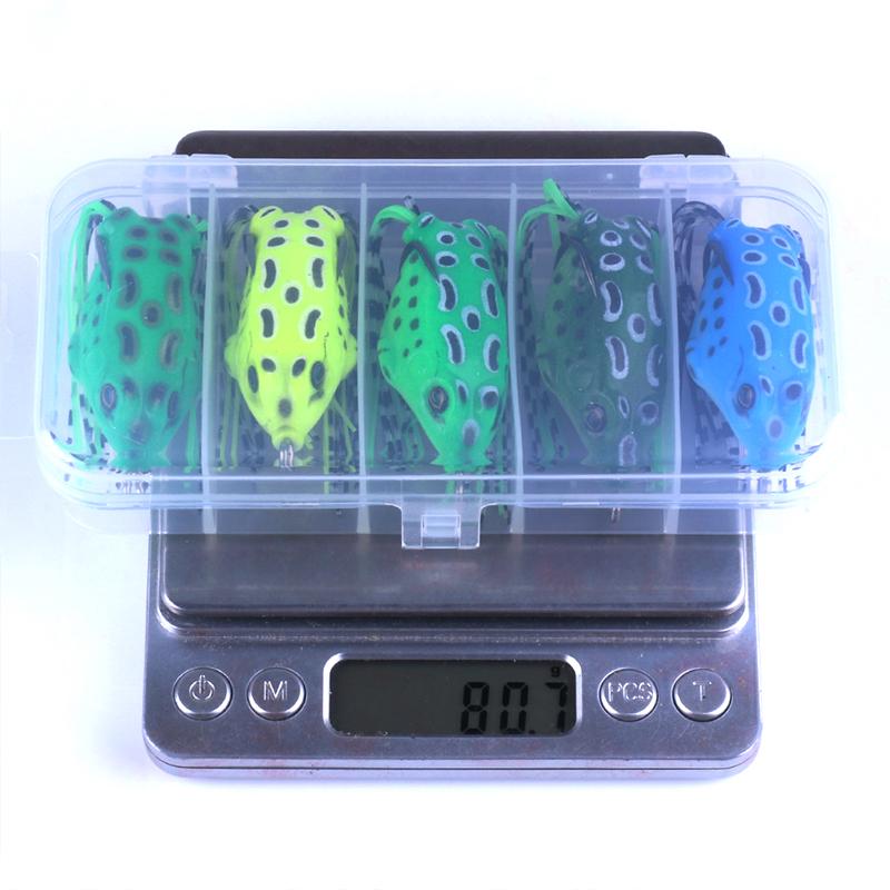 HENGJIA Frog Lure 8g 5.5cm Realistic Fishing Frog with Carbon Hooks Vivid Wobbler Fishing