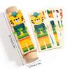 3D Wooden Changing Clothes Rotating Puzzle Building Blocks Kids' Early Education Toy Animal Dress-up Shape Cognition Toys Gifts