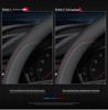 D-Shaped Genuine Leather Steering Wheel Cover: Anti-Slip, Sweat-Absorbent, Ultra-Thin, Breathable, Universal Fit for All Seasons.