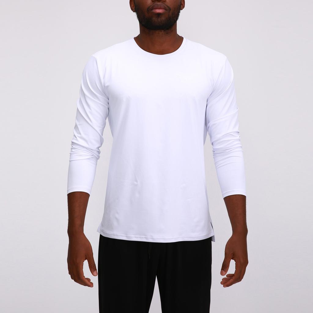 Men's Casual Fitness Wear Long Sleeve Quick Dry Breathable Outdoor Running Sports Tights Sports Wear Crewneck Top