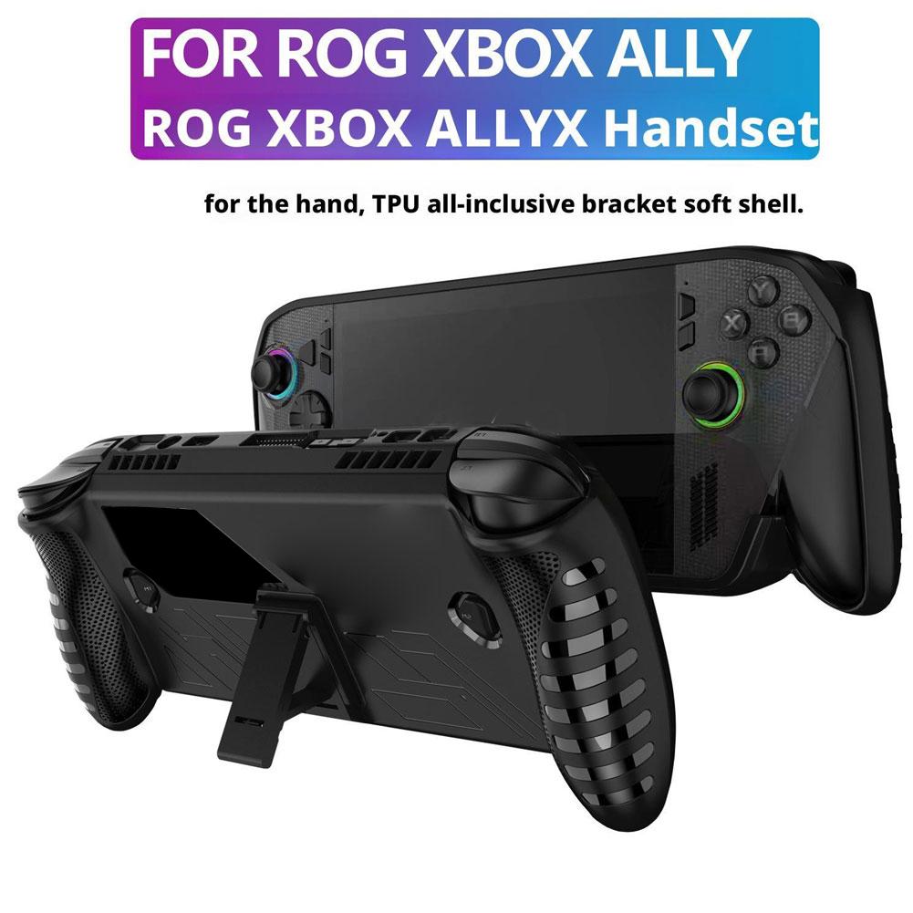 Soft TPU Case For ROG Xbox Ally X Protective Cover Skin With Kickstand Shockproof Anti-Slip Gaming Console Shell Accessories