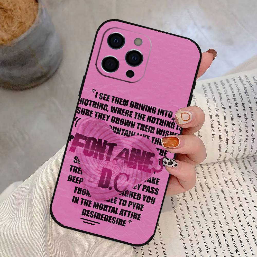 Fontaines -DC Romance Phone Case For iPhone 17,16,15,14,13,12,11 Plus,Pro Max,XS,Soft Silicone Black Cover