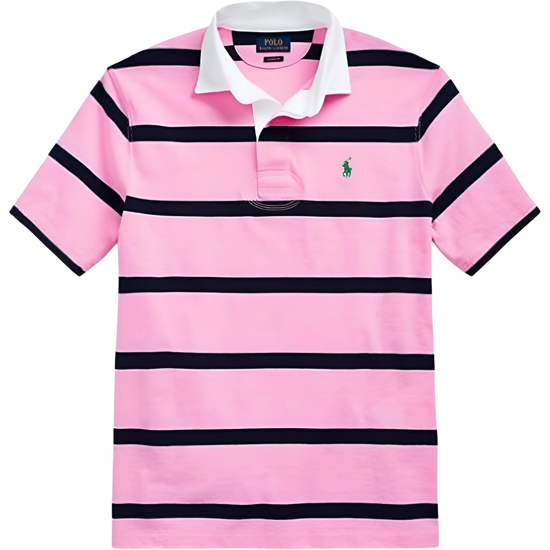 Polo Ralph Lauren SS24 Поло в полоску с логотипом Small Pony Мужское Поло Розовый 710874615-002 L