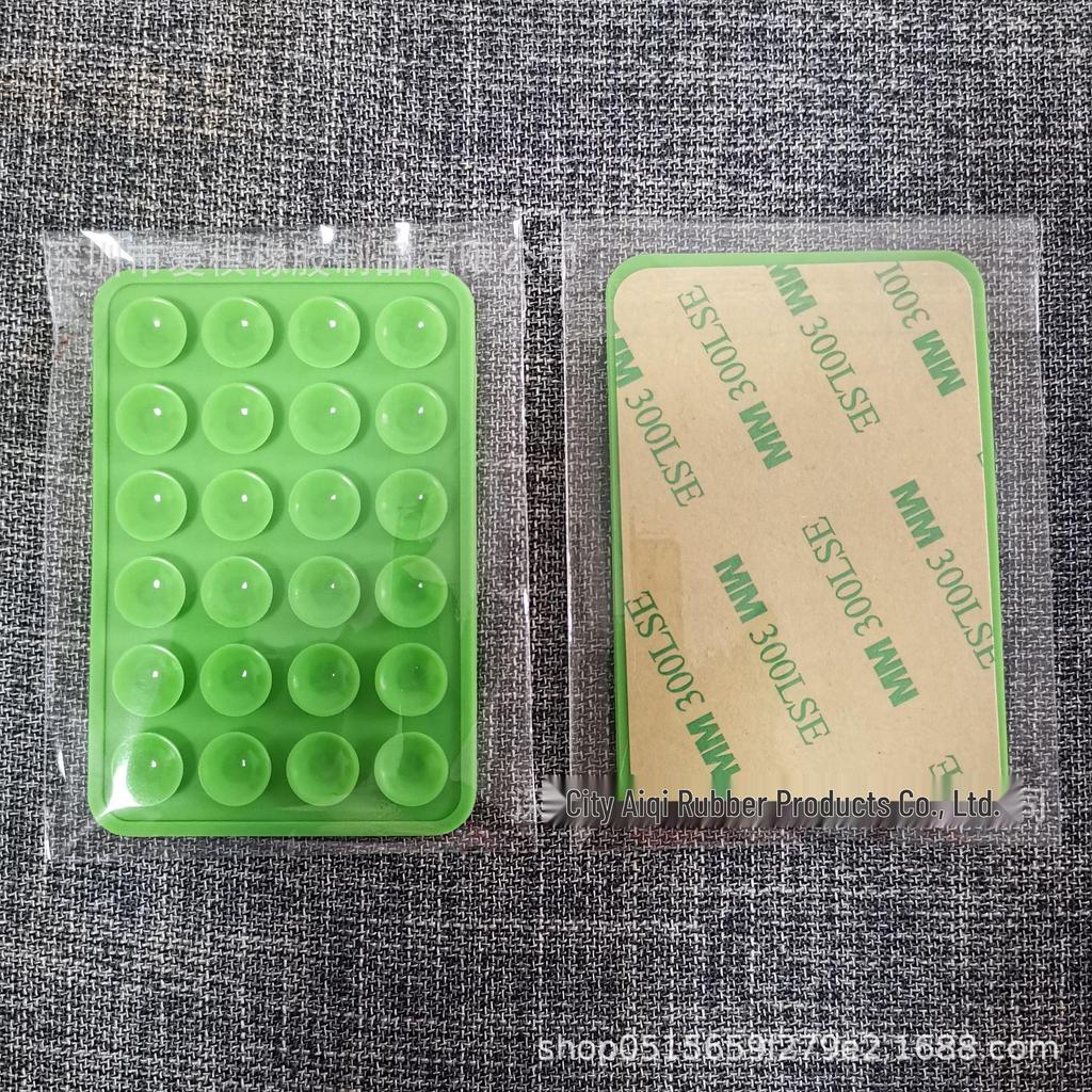10g Thickened Silicone Mobile Phone Suction Cup Sticker - 24 Square Suction Cups, Compatible with Leather Cases