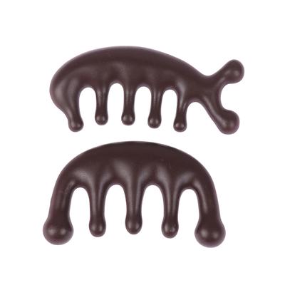 1Pc Body Meridian Massage Comb Resin Five Wide Tooth Comb Acupuncture Therapy Blood Circulation Anti-Static Smooth Hair