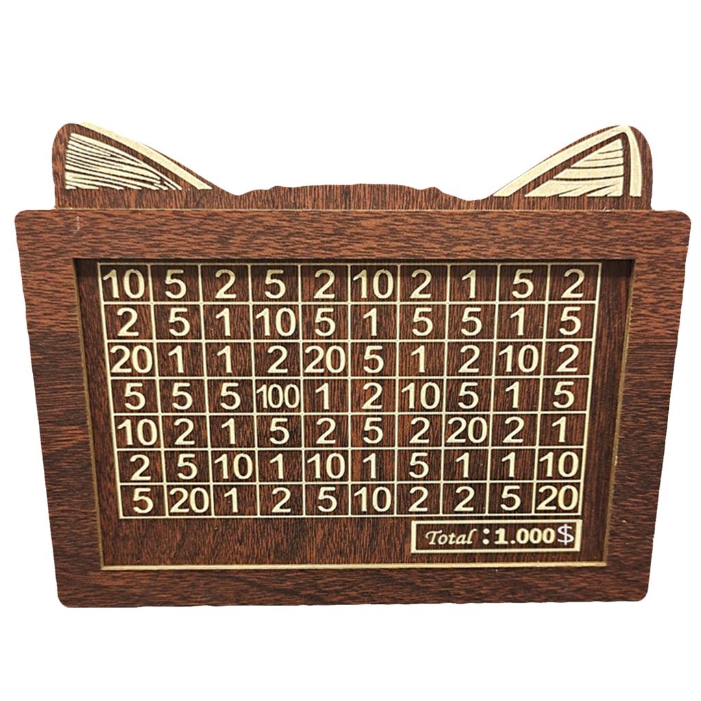 Retro Wooden Money Bank For Savings Stylish Lightweight Coin Bank For Boys Girls Kids Adult