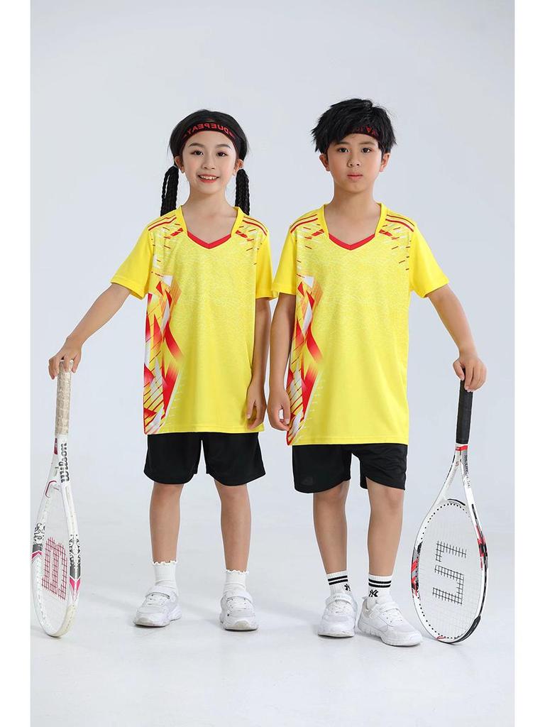 Speedy Summer Match Training Suit Set: Men's & Women's Short Sleeve Table Tennis, Tennis, & Badminton Jerseys