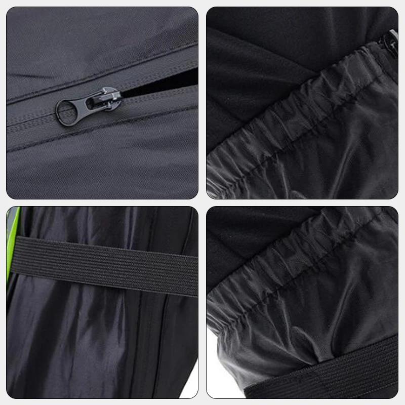 Waterproof Shoe Covers 1Pair Reusable Non-Slip Snow Rain Boot Shoe Covers with Zipper and Reflector Rain Gear for Hiking Fishing