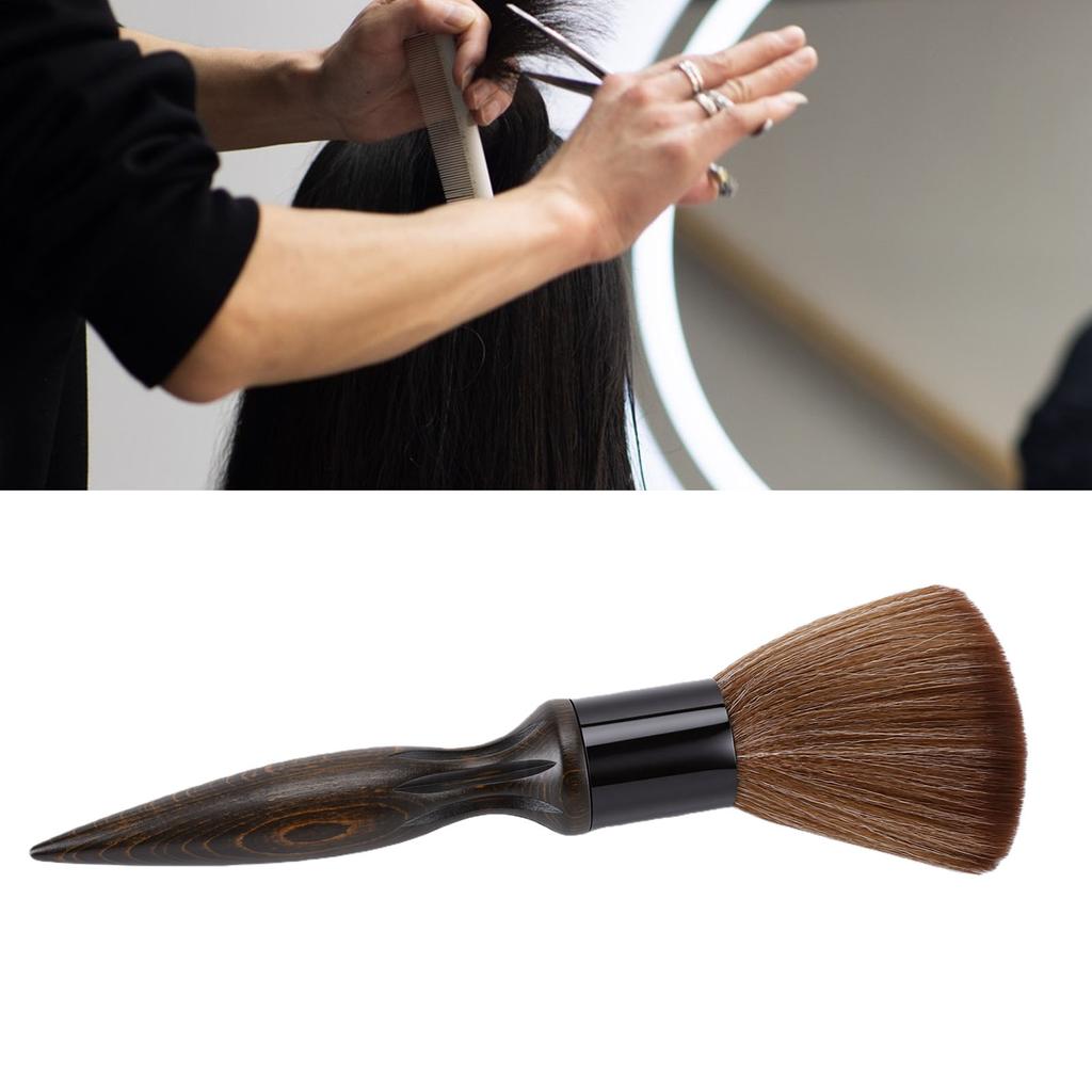 Neck Duster Brush Non Slip Wood Handle Soft Haircut Brush Barbershop Accessories for Hairstylist