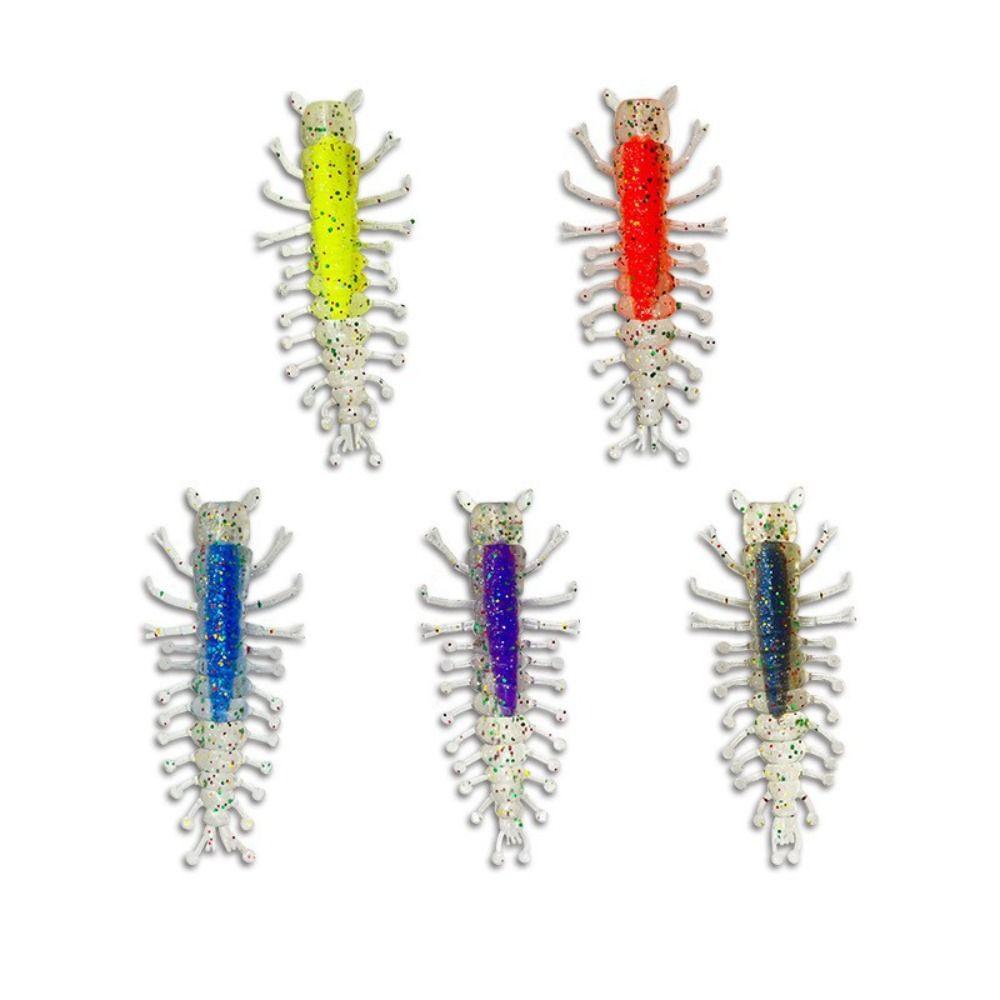 5Pcs Bite-Resistant Soft Spider Lure Realistic Worm Lure Artificial Softbait  Outdoor Fishing