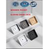 Black Invisible Pocket Sliding Door Lock with Side Handle for Balcony Kitchen Bathroom Bedroom - Pocket Door Hook Lock