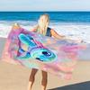 Light Turquoise Seashell Starfish Beach Towel Palm Leaf Ocean Scenery Absorbent Towel