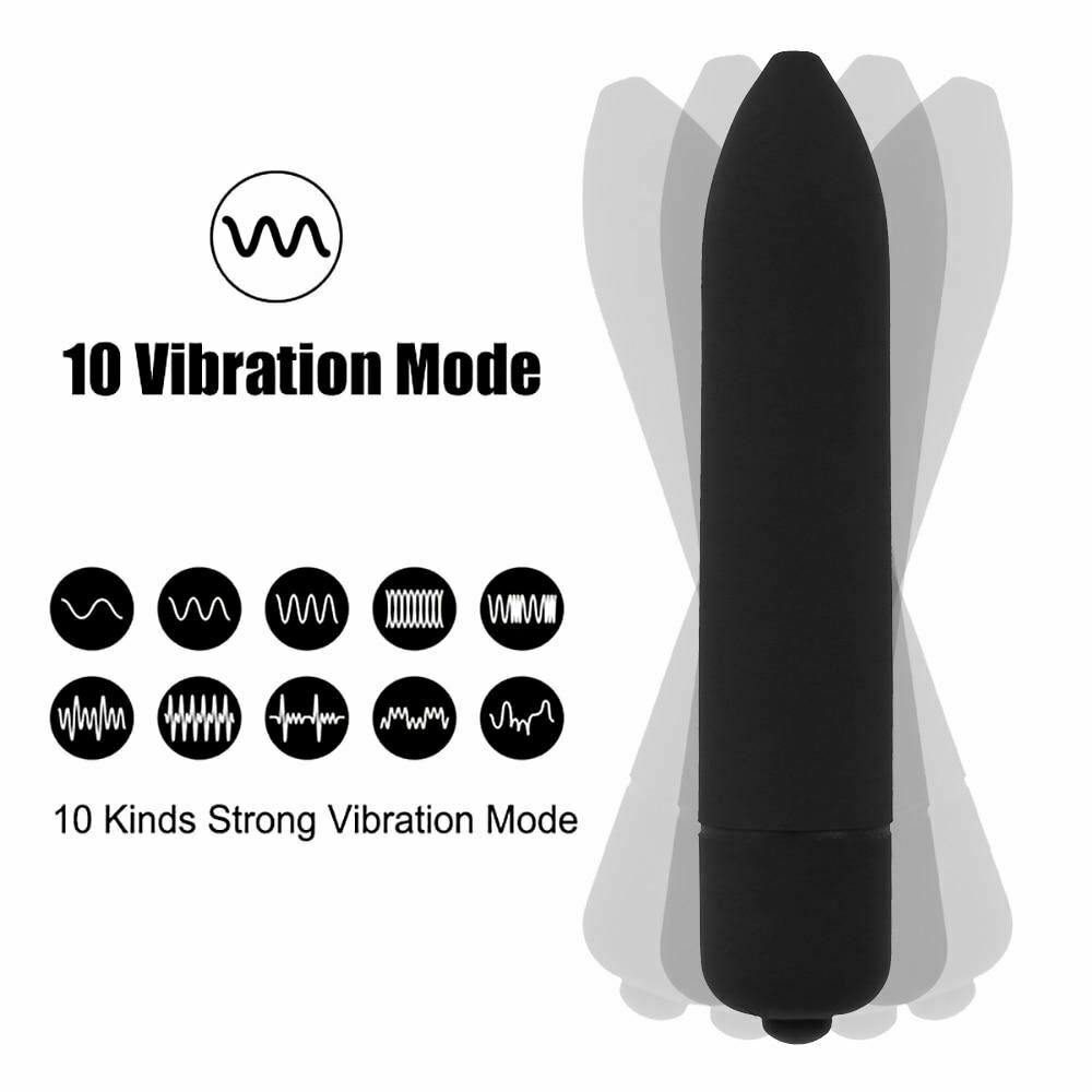 Powerful Frequency Black Mini  Clitoris G Spot Stimulator Bullets