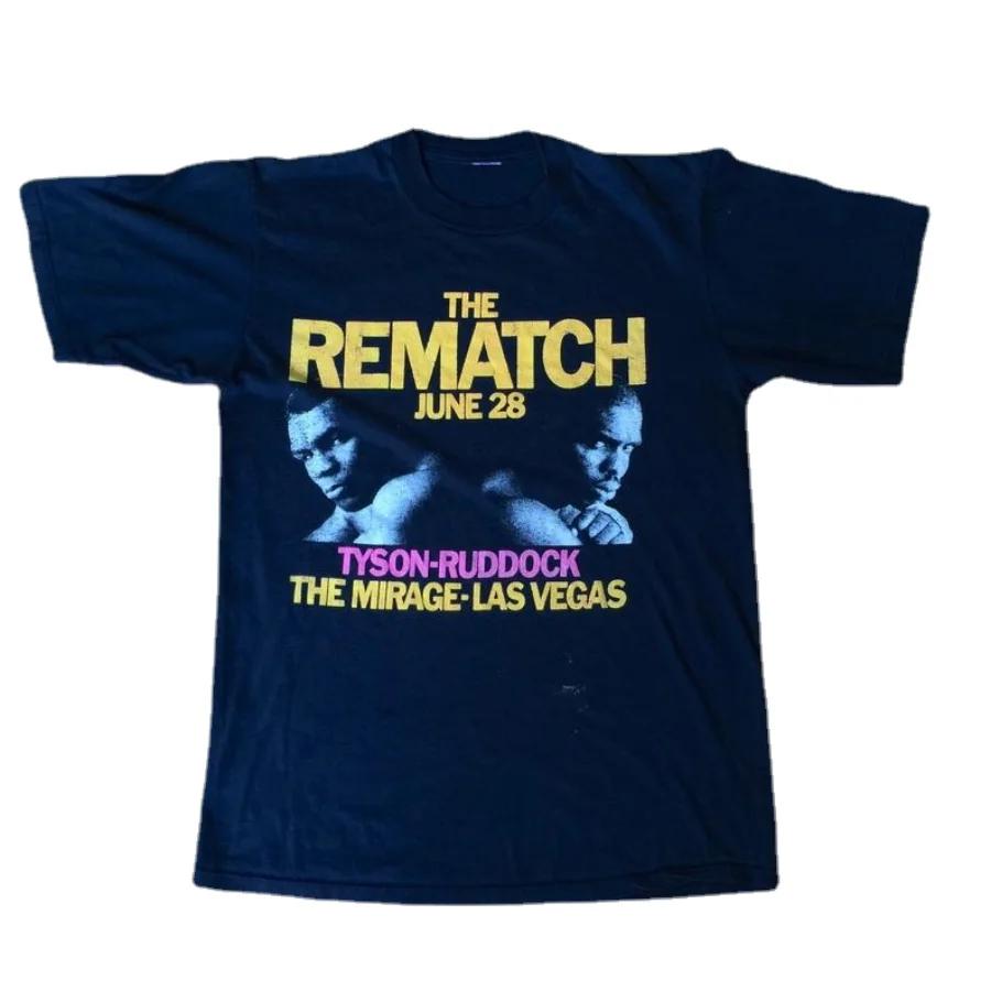 

Mike Tyson The Rematch Shirt Boxing TysonRuddock Fight TShirt Summer Cotton ONeck Short Sleeve Mens T Shirt New Size S3XL S